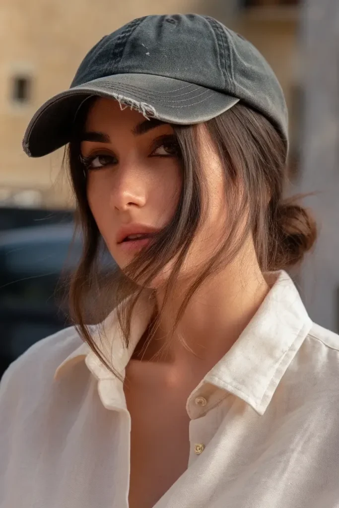  Soft Messy Bun Under Cap