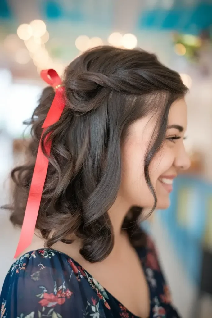Half-Up Bow Tie Style