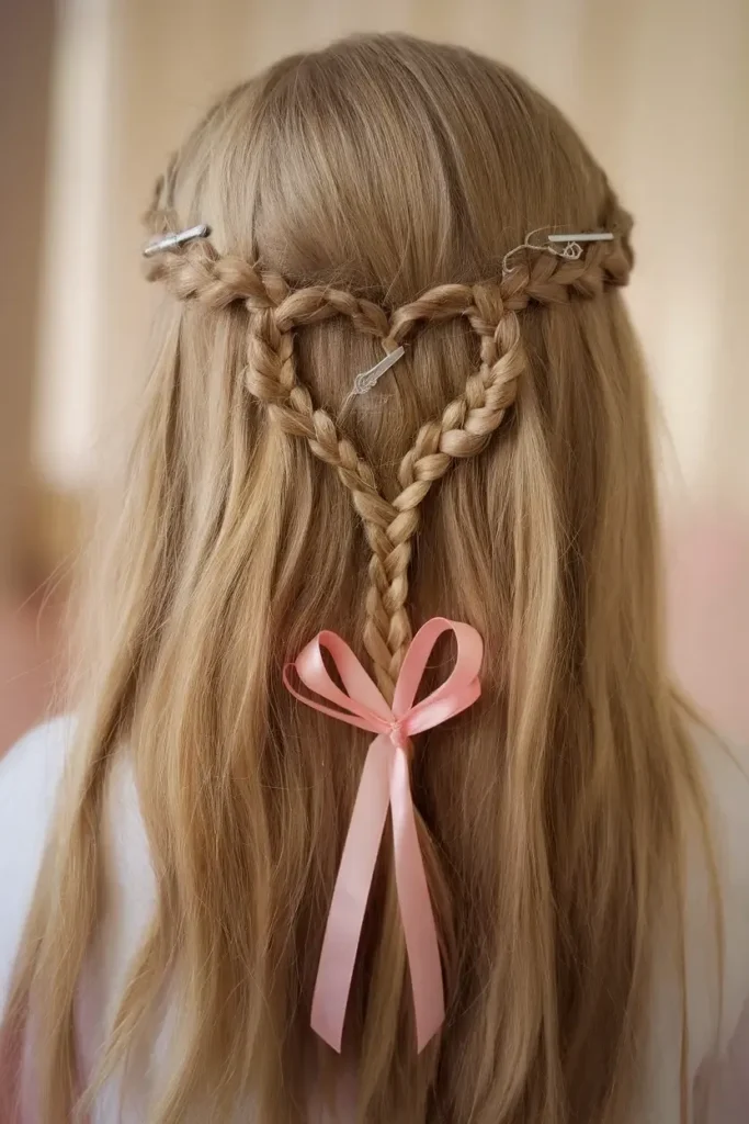 Ribbon-Wrapped Heart Braid