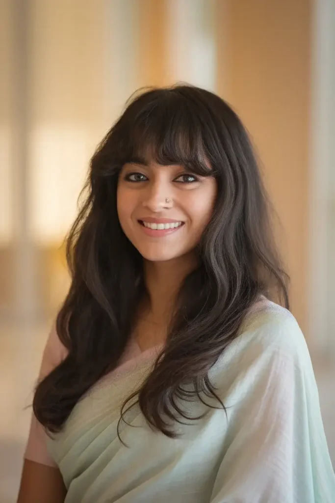 Bangs For Round Face