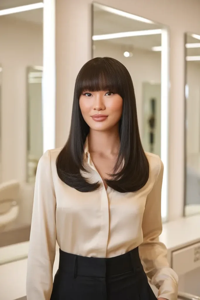 Bangs For Round Face