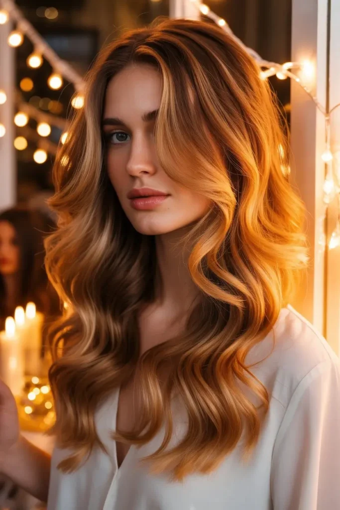 Cinnamon Brown Christmas Hair Color
