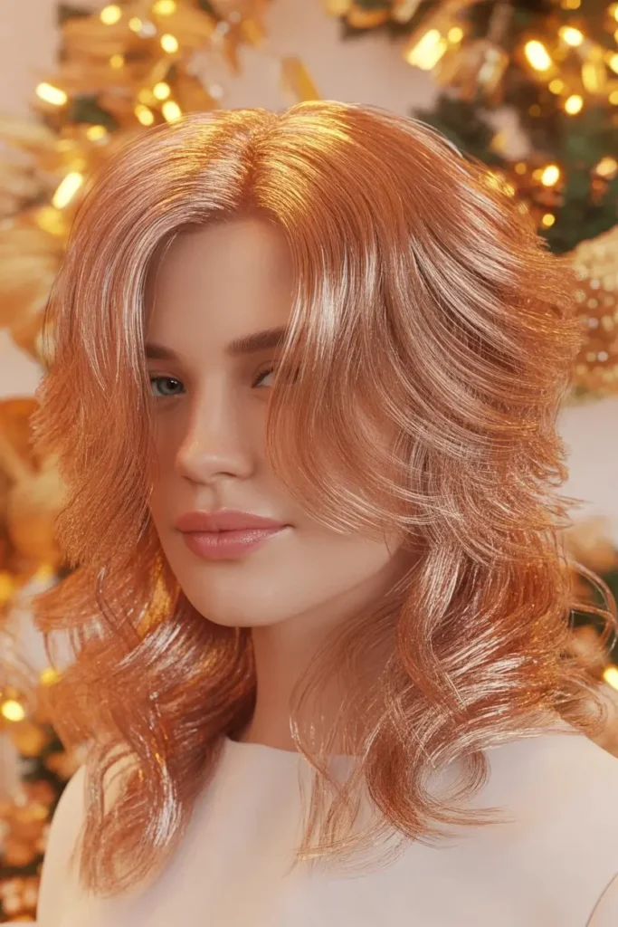 Rose Gold Christmas Hair Color