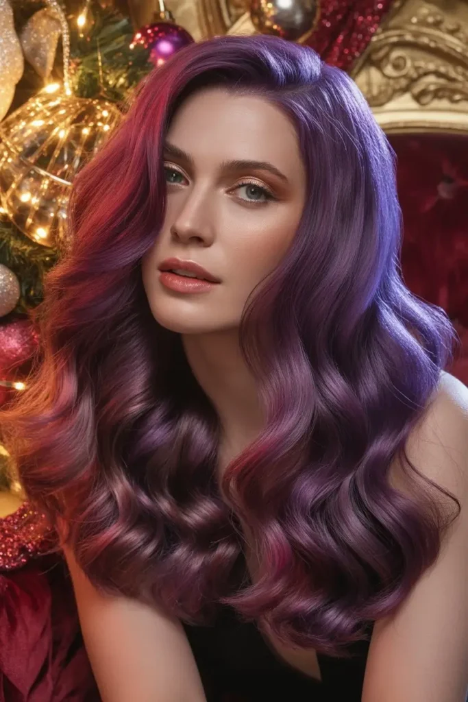 Amethyst Purple Christmas Hair Color