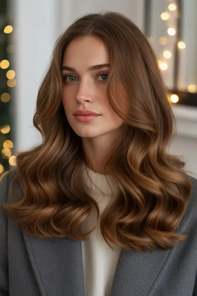Hazelnut Brown Christmas Hair Color