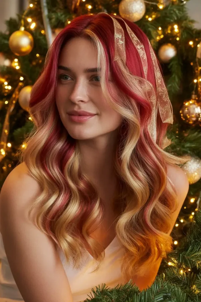 Black and Silver Balayage Holiday Hair Color