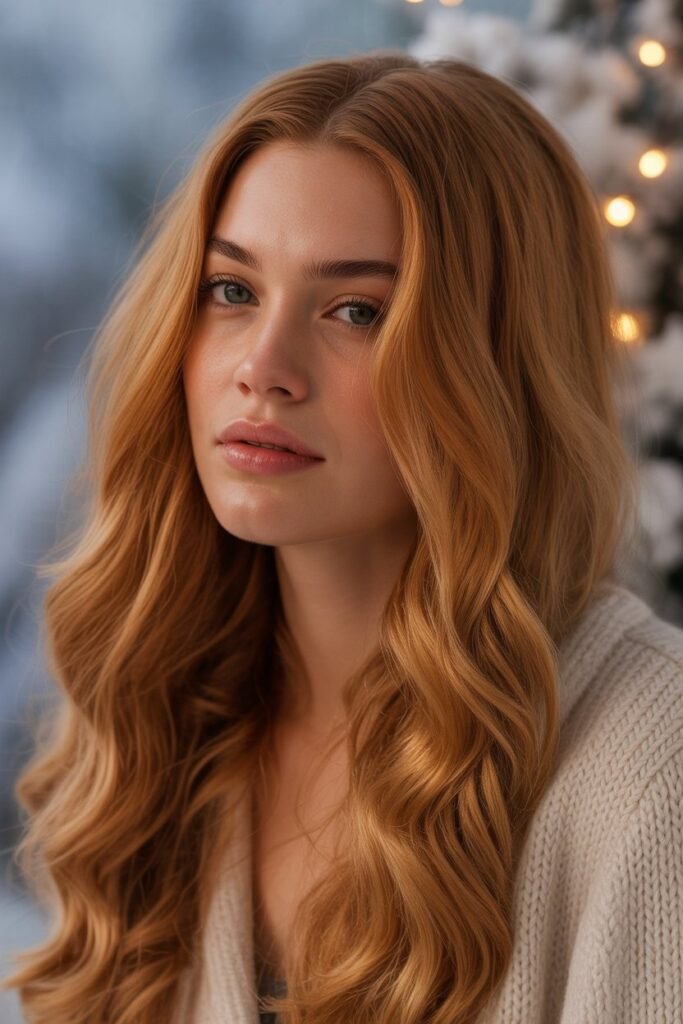 Amber Gold Christmas Hair Color