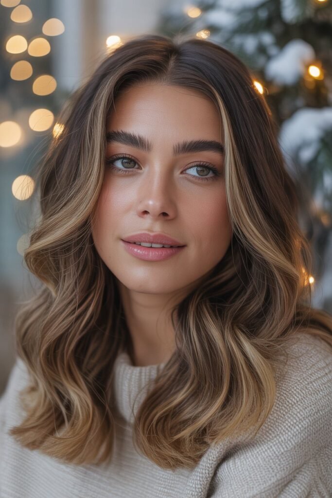 Champagne Blonde Christmas Hair Color