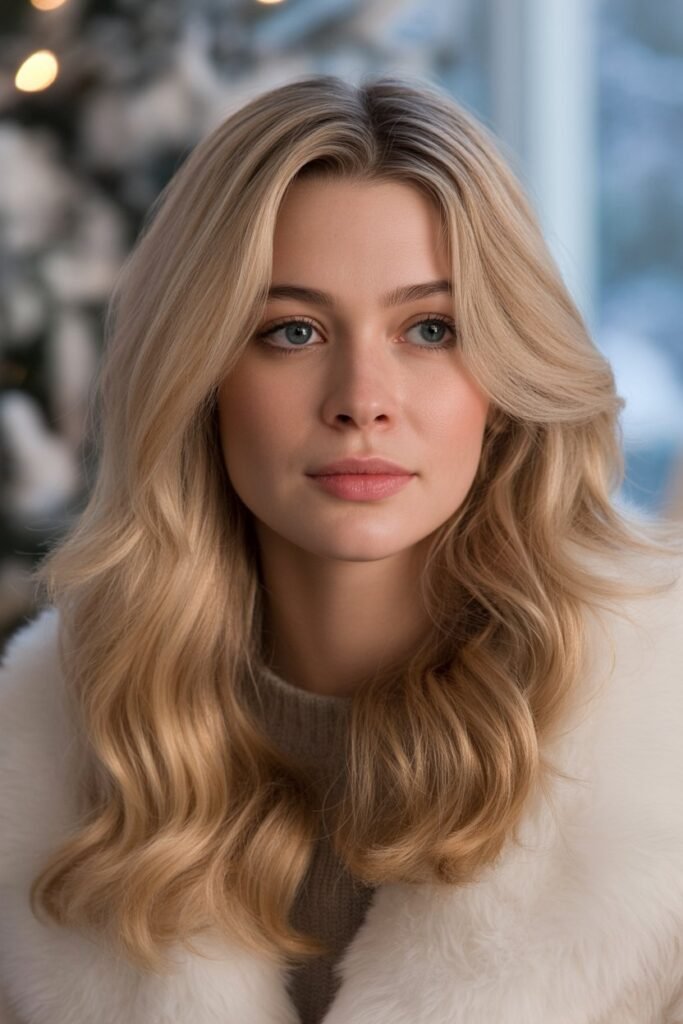 Caramel Blonde Mix Christmas Hair Color