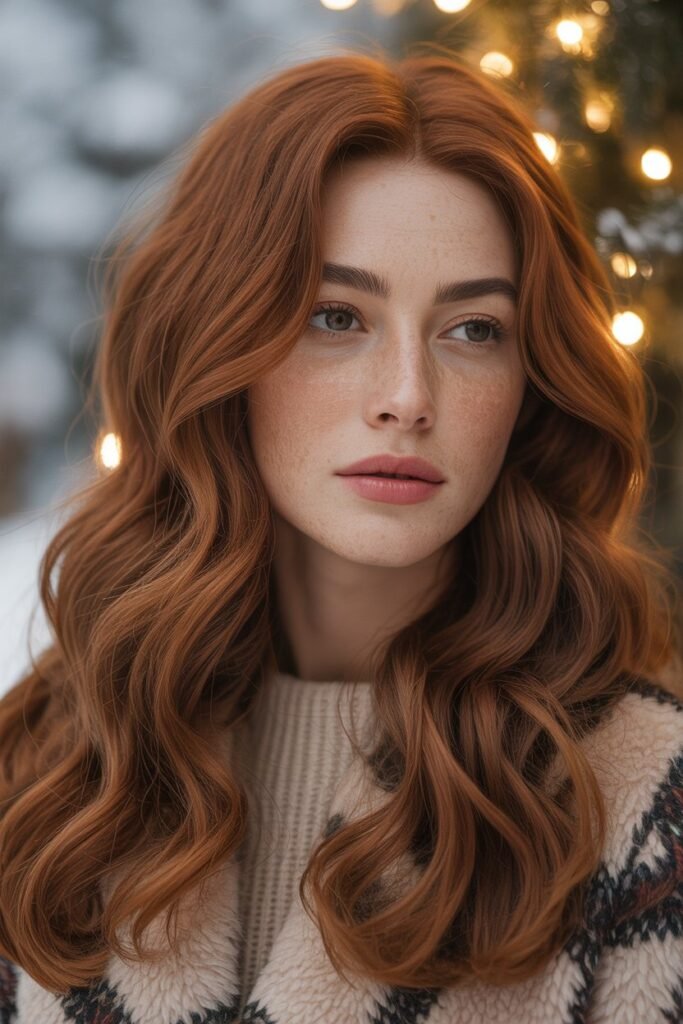 Cinnamon Brown Christmas Hair Color