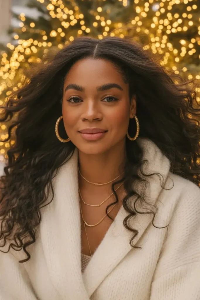 Twist-Out Curls for Christmas Day